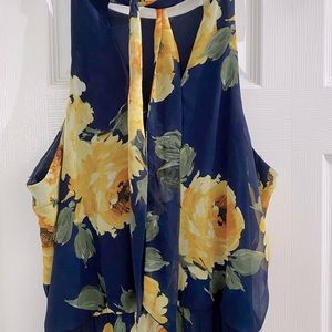 Floral pleat maxi dress
